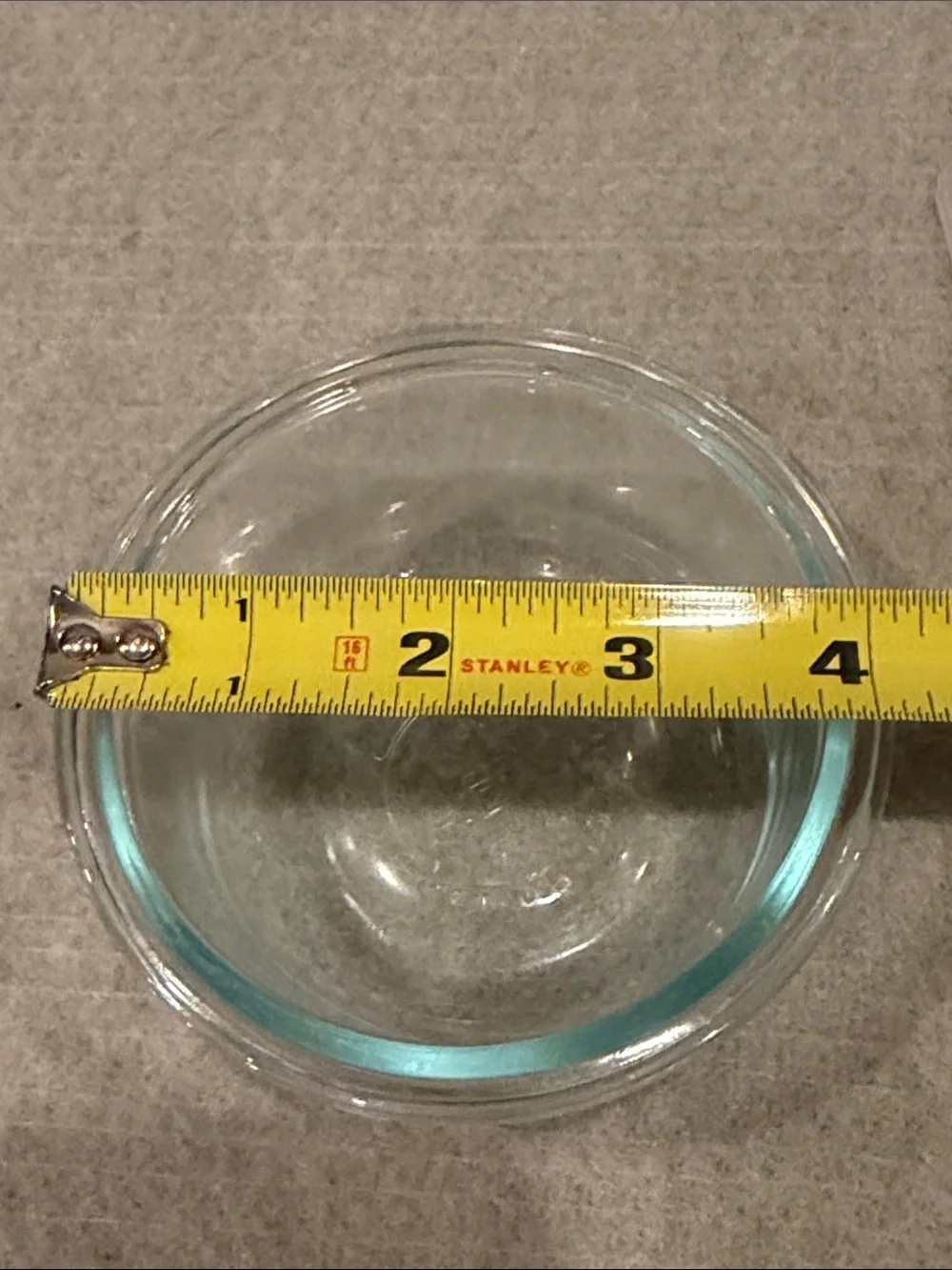 Pyrex 1 cup Clear Glass Bowl with Coral-Orange Snapware Lid